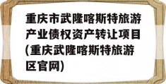 重庆市武隆喀斯特旅游产业债权资产转让项目(重庆武隆喀斯特旅游区官网)