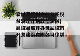 襄城灵武财产权信托权益转让计划政信定融(襄城县城开办灵武城市开发建设有限公司徐斌)