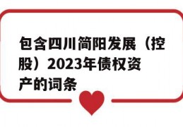 包含四川简阳发展（控股）2023年债权资产的词条