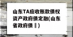 山东TA应收账款债权资产政府债定融(山东省政府债劵)