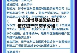 山东淄博基础设施政信债权资产的简单介绍