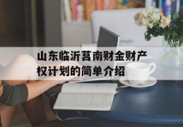 山东临沂莒南财金财产权计划的简单介绍