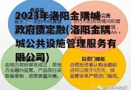 2023年洛阳金隅城政府债定融(洛阳金隅城公共设施管理服务有限公司)