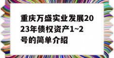 重庆万盛实业发展2023年债权资产1~2号的简单介绍