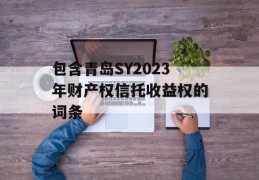 包含青岛SY2023年财产权信托收益权的词条