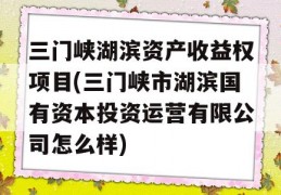 三门峡湖滨资产收益权项目(三门峡市湖滨国有资本投资运营有限公司怎么样)