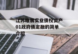 江苏睢展实业债权资产01政府债定融的简单介绍