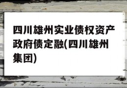 四川雄州实业债权资产政府债定融(四川雄州集团)