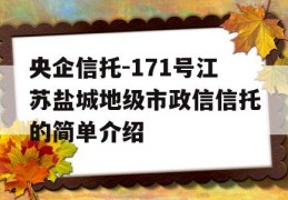 央企信托-171号江苏盐城地级市政信信托的简单介绍