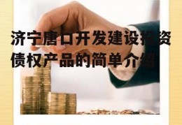 济宁唐口开发建设投资债权产品的简单介绍