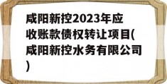 咸阳新控2023年应收账款债权转让项目(咸阳新控水务有限公司)