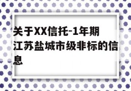 关于XX信托-1年期江苏盐城市级非标的信息