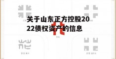 关于山东正方控股2022债权资产的信息