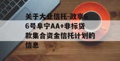 关于大业信托-政享66号阜宁AA+非标贷款集合资金信托计划的信息