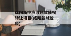 咸阳新控应收账款债权转让项目(咸阳新城控股)