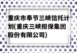 重庆市奉节三峡信托计划(重庆三峡担保集团股份有限公司)