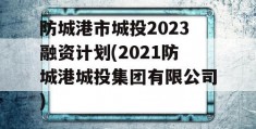 防城港市城投2023融资计划(2021防城港城投集团有限公司)