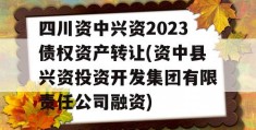 四川资中兴资2023债权资产转让(资中县兴资投资开发集团有限责任公司融资)