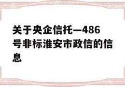 关于央企信托—486号非标淮安市政信的信息