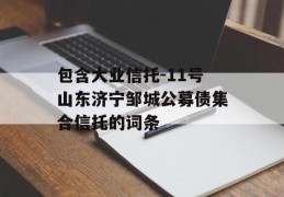 包含大业信托-11号山东济宁邹城公募债集合信托的词条