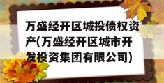 万盛经开区城投债权资产(万盛经开区城市开发投资集团有限公司)