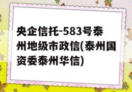 央企信托-583号泰州地级市政信(泰州国资委泰州华信)