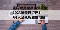 重庆大足永晟实业发展2023年债权资产1号(大足永辉超市地址)