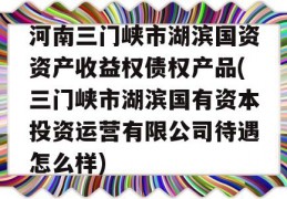 河南三门峡市湖滨国资资产收益权债权产品(三门峡市湖滨国有资本投资运营有限公司待遇怎么样)