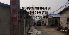 山东济宁邹城利民建设债权收益权01号定融(济宁邹城市公共交易网)