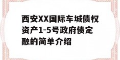 西安XX国际车城债权资产1-5号政府债定融的简单介绍