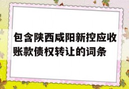 包含陕西咸阳新控应收账款债权转让的词条