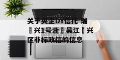 关于央企DY信托-瑞‬兴1号浙‮吴江‬兴区非标政信的信息