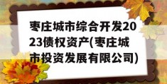 枣庄城市综合开发2023债权资产(枣庄城市投资发展有限公司)