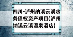 四川-泸州纳溪云溪水务债权资产项目(泸州纳溪云溪温泉酒店)