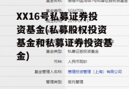 XX16号私募证券投资基金(私募股权投资基金和私募证券投资基金)