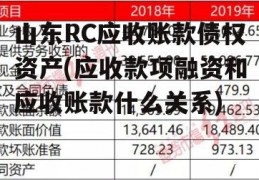 山东RC应收账款债权资产(应收款项融资和应收账款什么关系)