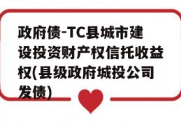 政府债-TC县城市建设投资财产权信托收益权(县级政府城投公司发债)