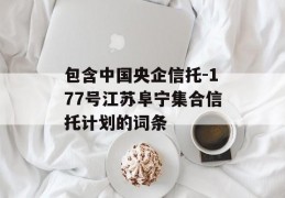 包含中国央企信托-177号江苏阜宁集合信托计划的词条