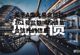 关于A类大央企信托-161号盐都城投债集合信托的信息