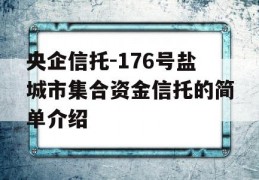 央企信托-176号盐城市集合资金信托的简单介绍