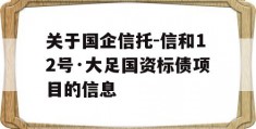 关于国企信托-信和12号·大足国资标债项目的信息