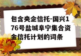 包含央企信托-国兴176号盐城阜宁集合资金信托计划的词条