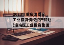 2023年重庆潼南区工业投资债权资产转让(潼南区工业投资集团)