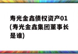 寿光金鑫债权资产01(寿光金鑫集团董事长是谁)