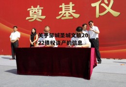 关于邹城圣城文旅2022债权资产的信息