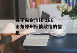 关于央企信托-186山东滕州标债政信的信息