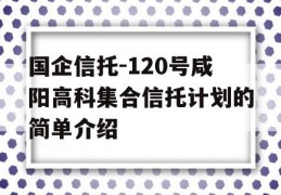 国企信托-120号咸阳高科集合信托计划的简单介绍