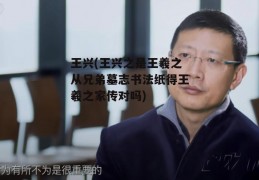 王兴(王兴之是王羲之从兄弟墓志书法纸得王羲之家传对吗)