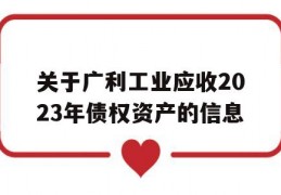 关于广利工业应收2023年债权资产的信息