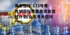 央企信托-173号寿光城投标债集合资金信托计划(山东寿光信托***)